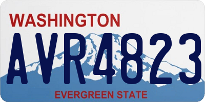 WA license plate AVR4823