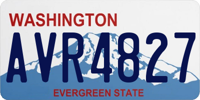 WA license plate AVR4827