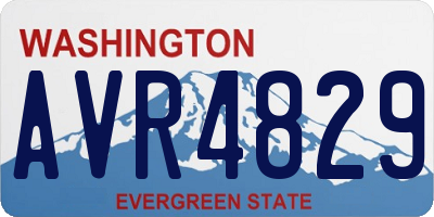 WA license plate AVR4829