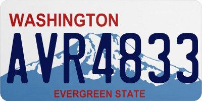 WA license plate AVR4833