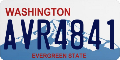 WA license plate AVR4841