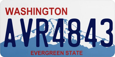 WA license plate AVR4843