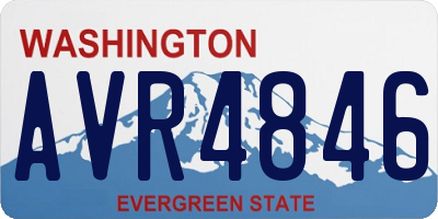 WA license plate AVR4846