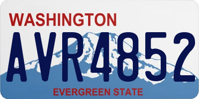 WA license plate AVR4852