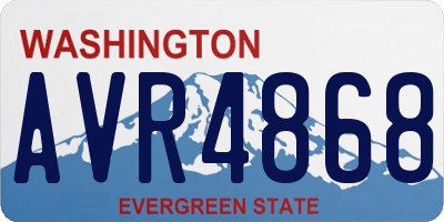 WA license plate AVR4868