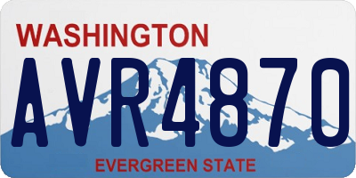 WA license plate AVR4870