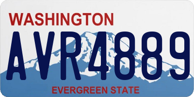 WA license plate AVR4889
