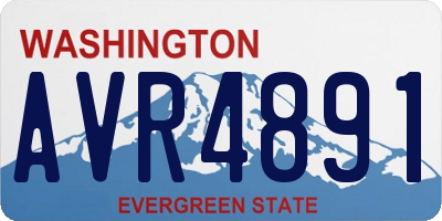 WA license plate AVR4891