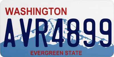WA license plate AVR4899