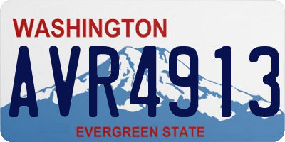 WA license plate AVR4913