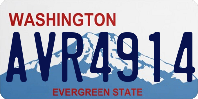 WA license plate AVR4914