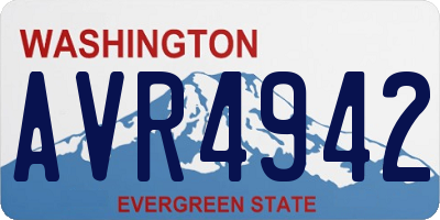 WA license plate AVR4942
