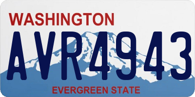 WA license plate AVR4943