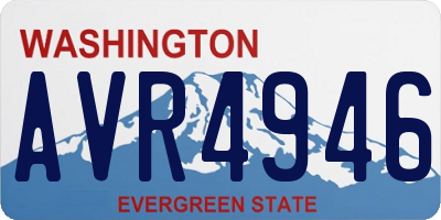 WA license plate AVR4946