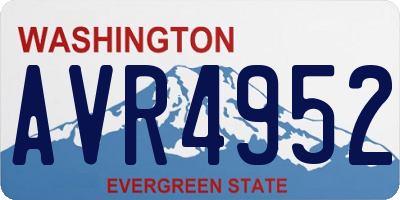 WA license plate AVR4952