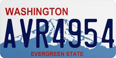 WA license plate AVR4954