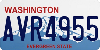 WA license plate AVR4955