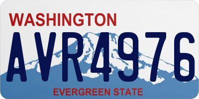 WA license plate AVR4976