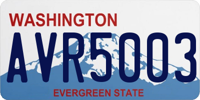 WA license plate AVR5003