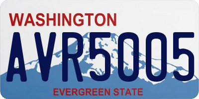 WA license plate AVR5005