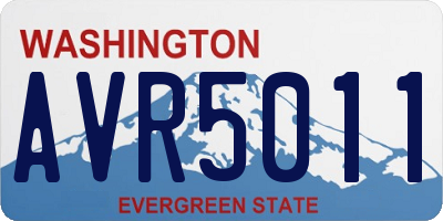 WA license plate AVR5011