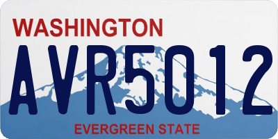 WA license plate AVR5012