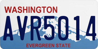 WA license plate AVR5014