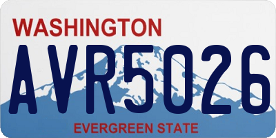 WA license plate AVR5026