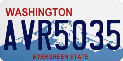 WA license plate AVR5035