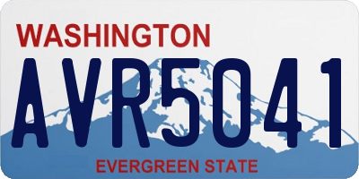 WA license plate AVR5041