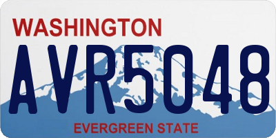 WA license plate AVR5048