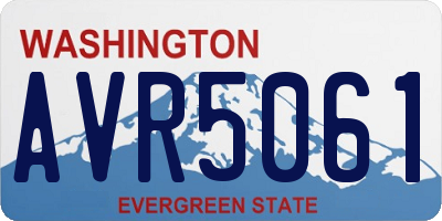 WA license plate AVR5061