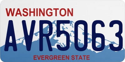 WA license plate AVR5063