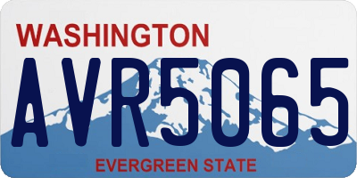 WA license plate AVR5065