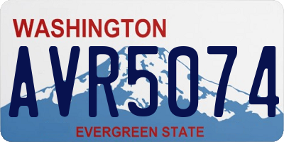 WA license plate AVR5074
