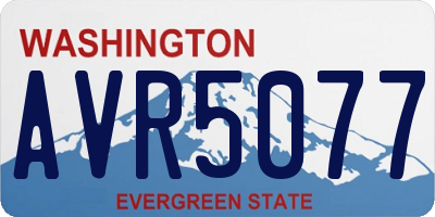 WA license plate AVR5077