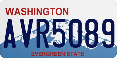 WA license plate AVR5089