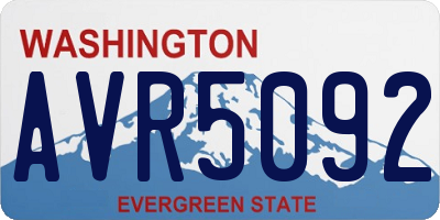WA license plate AVR5092