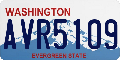 WA license plate AVR5109