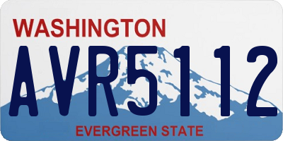 WA license plate AVR5112