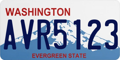 WA license plate AVR5123