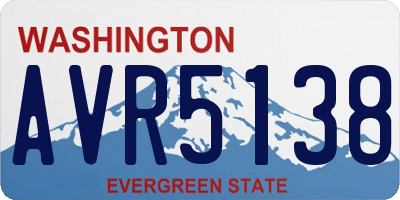 WA license plate AVR5138