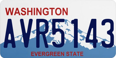 WA license plate AVR5143