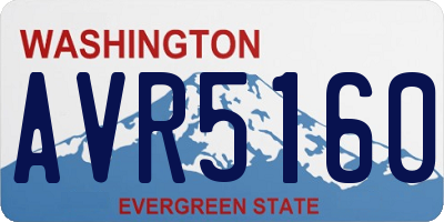WA license plate AVR5160