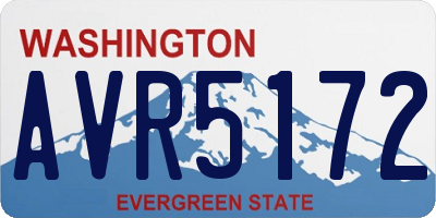 WA license plate AVR5172