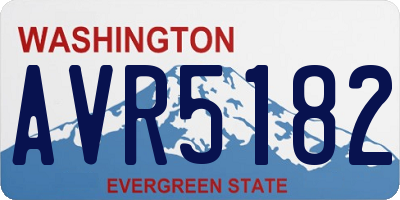 WA license plate AVR5182