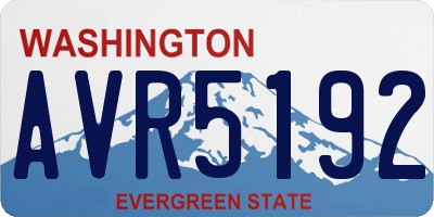 WA license plate AVR5192