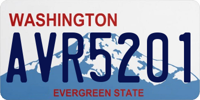 WA license plate AVR5201
