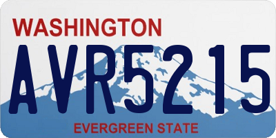 WA license plate AVR5215