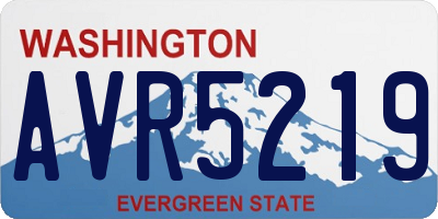 WA license plate AVR5219